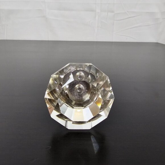 Clear Crystal Diamond Cut Wine Bottle Stopper Faceted Glass Barware - Picture 4 of 5